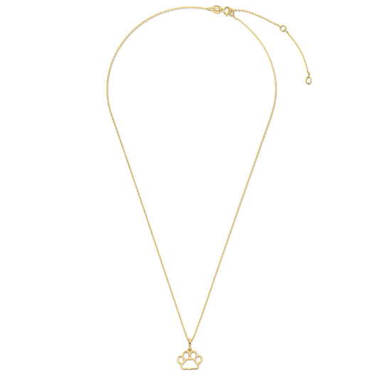 Collier mit Anhänger Hundepfote Gold 585/000