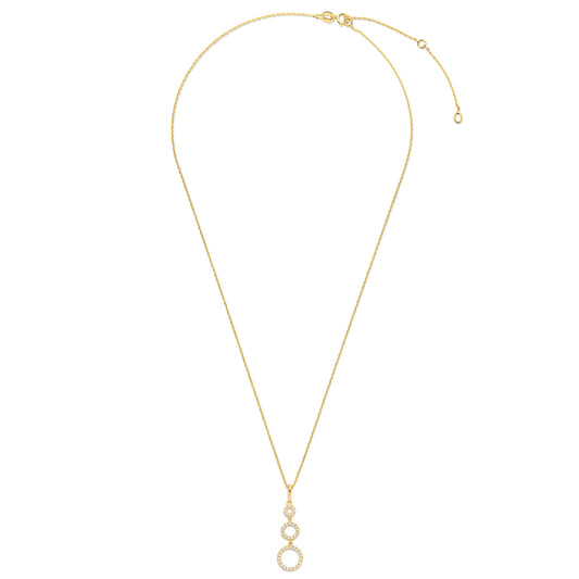 Collier mit Anhänger 40 Zirkonia Gold 585/000