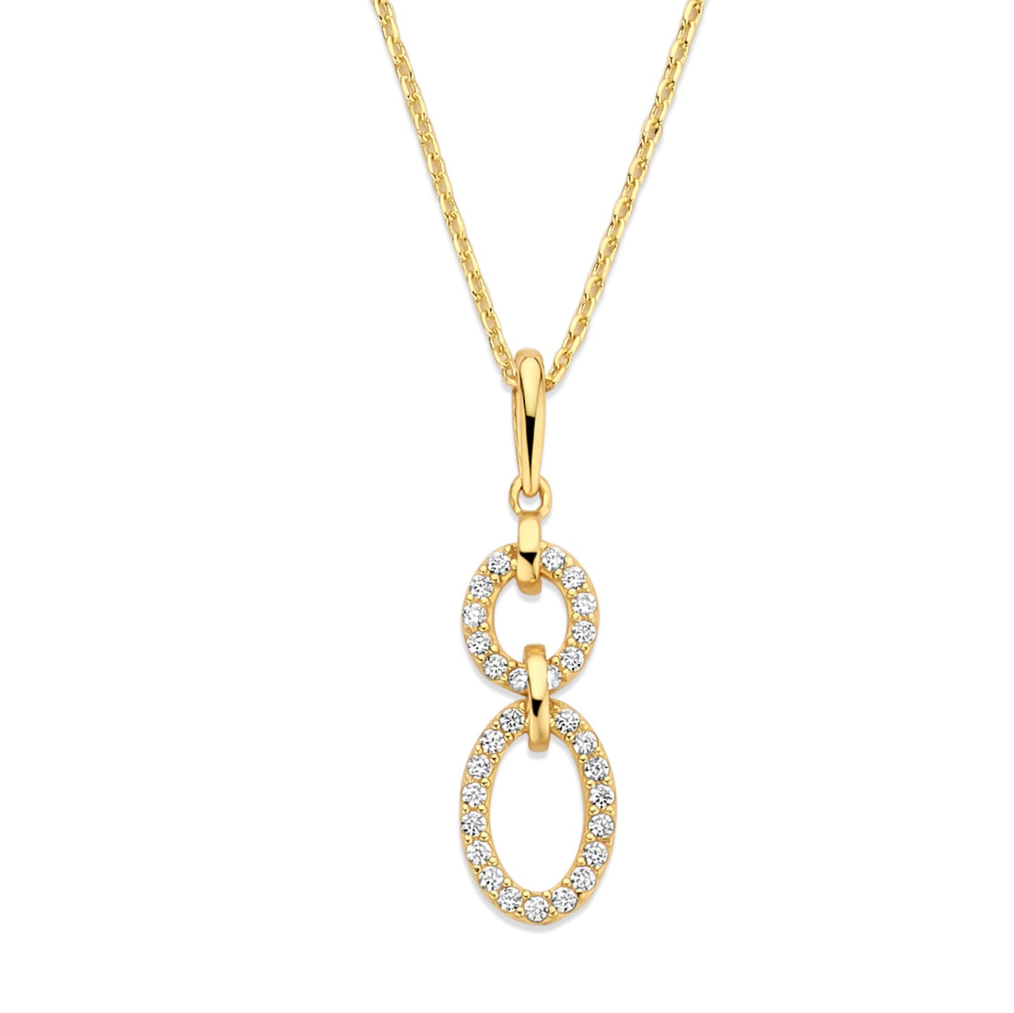 Collier mit Anhänger 31 Zirkonia Gold 585/000
