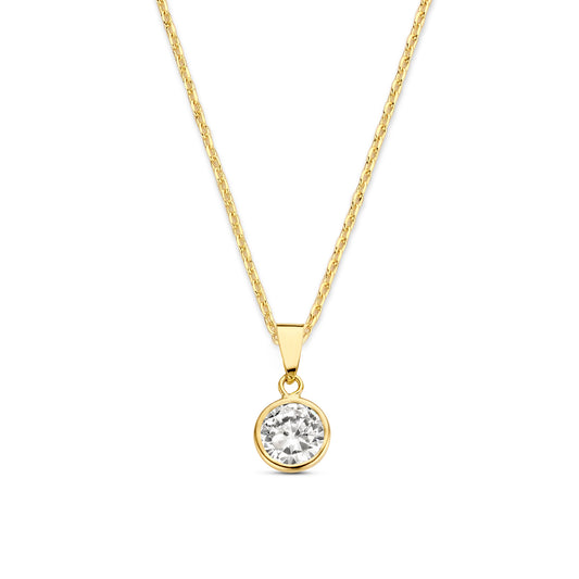 Collier mit Anhänger Zirkonia Gold 585/000