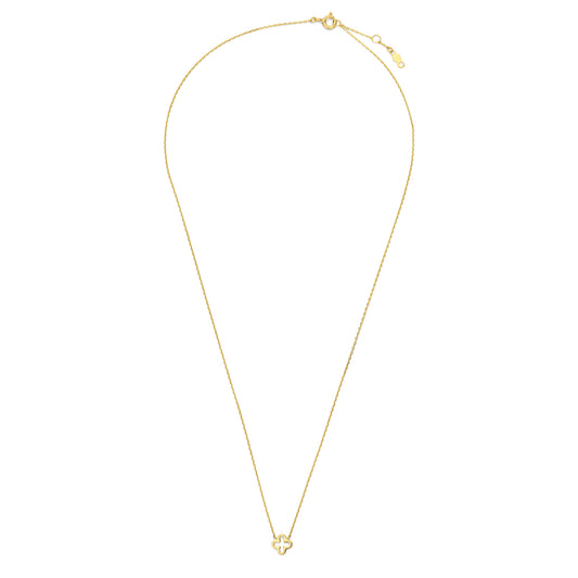 Collier mit Anhänger Klee Gold 585/000