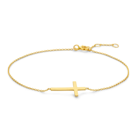 Armband mit Anhänger Kreuz Gold 585/000