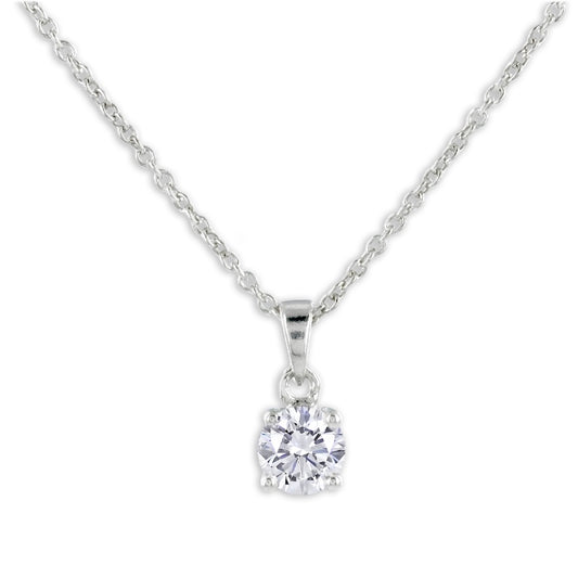 Lovebird Collier mit Zirkonia 101 Facetten 5mm Silber 925/000