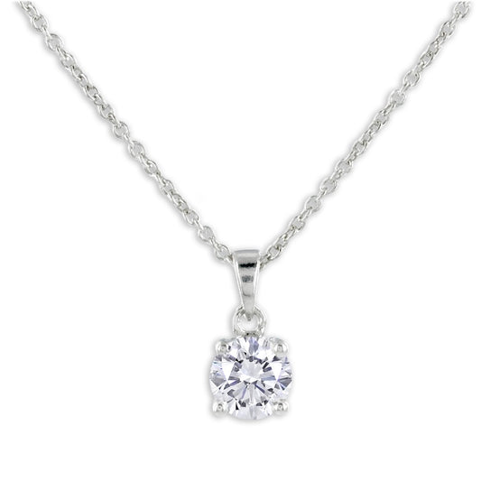 Lovebird Collier mit Zirkonia 101 Facetten 6mm Silber 925/000