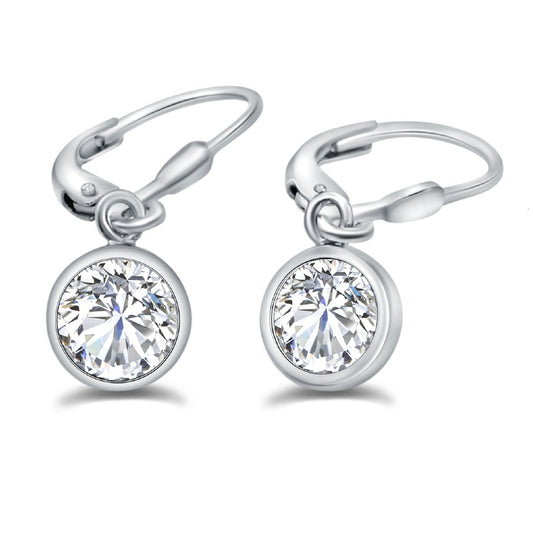 Lovebird Ohrhänger mit Zirkonia 101 Facetten Silber 925/000