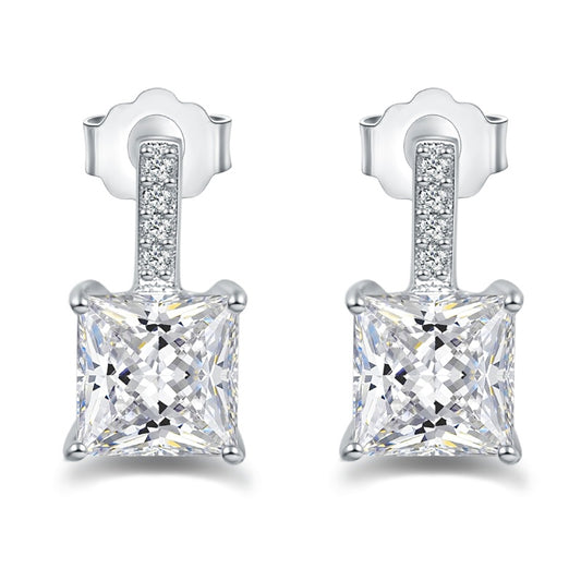 Lovebird Ohrstecker mit Zirkonia Princess Cut Silber 925/000