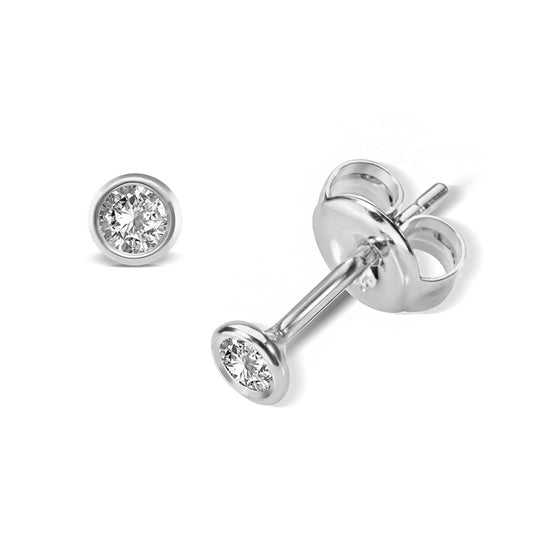 Lovebird Ohrstecker mit Brillant 0.10 ct. Weissgold 585/000