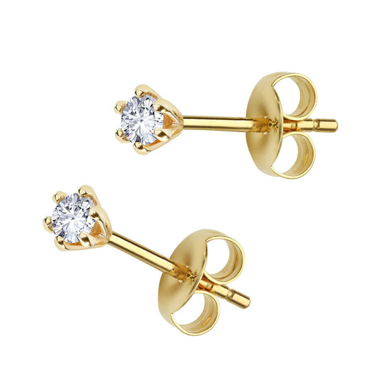 Lovebird Ohrstecker mit Brillant 0.10 ct. Gold 585/000
