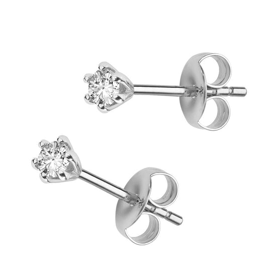 Lovebird Ohrstecker mit Brillant 0.10 ct. Weissgold 585/000