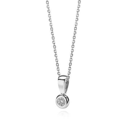 Lovebird Collier mit Brillant 0.05 ct. Weissgold 585/000