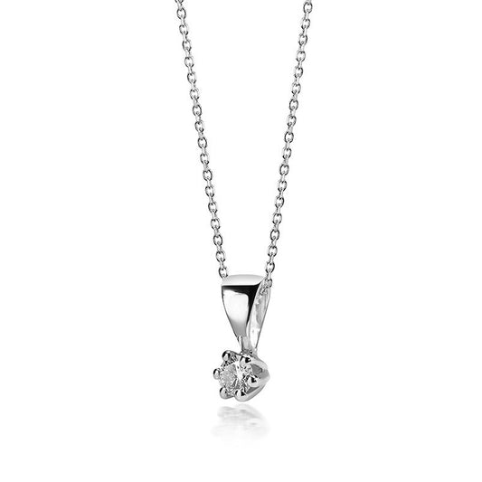 Lovebird Collier mit Brillant 0.05 ct. Weissgold 585/000