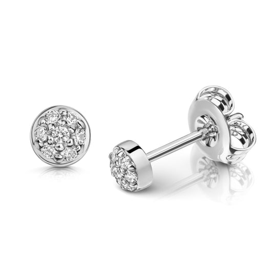 Lovebird Ohrstecker mit Brillant 0.07 ct. Weissgold 585/000