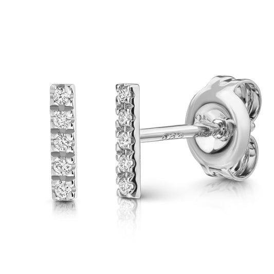 Lovebird Ohrstecker mit Brillant 0.035 ct. Weissgold 585/000