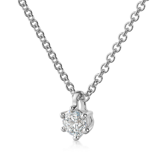 Lovebird Collier mit Brillant 0.21 ct. Weißgold 585/000