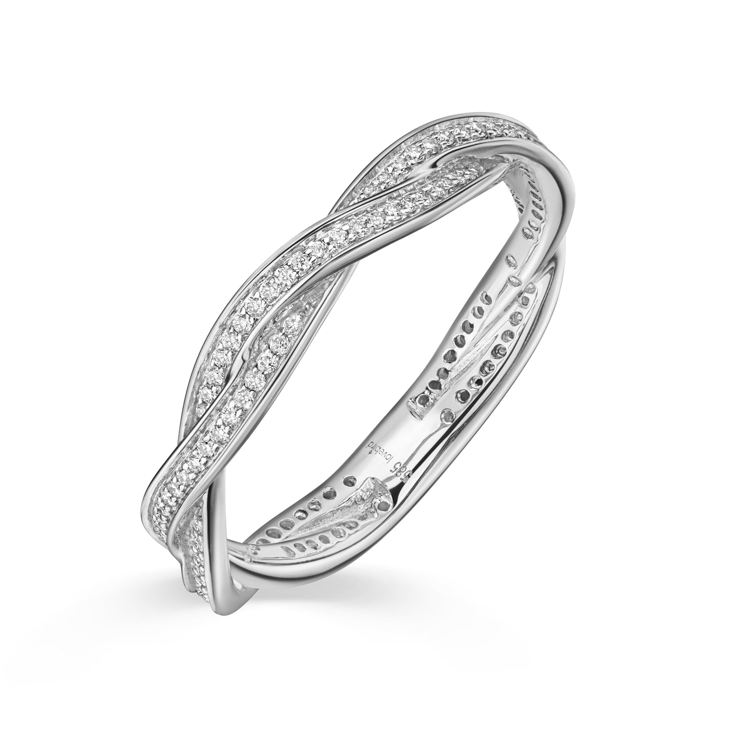 Lovebird Damenring mit Brillant 0.24 ct. Weißgold 585/000