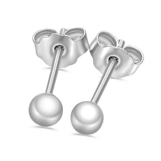 Lovebird Ohrstecker Kugel 3mm Silber 925/000