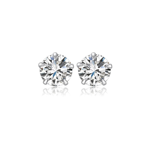 Lovebird Ohrstecker mit Zirkonia 3mm Silber 925/000