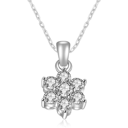 Lovebird Collier mit 7 Zirkonia Silber 925/000