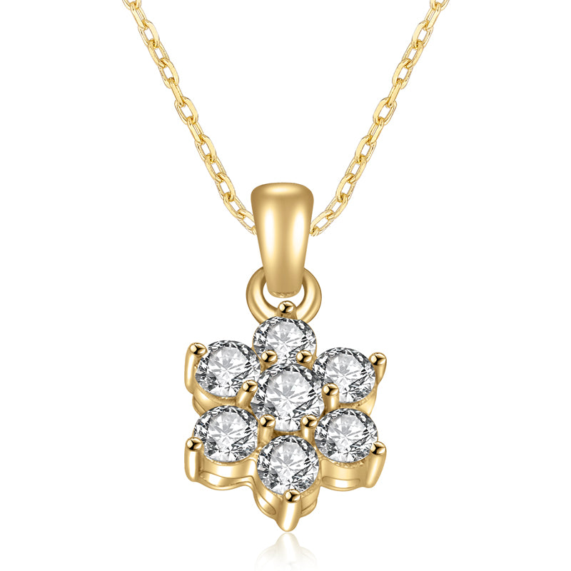 Lovebird Collier mit 7 Zirkonia Silber 925/000 vergoldet